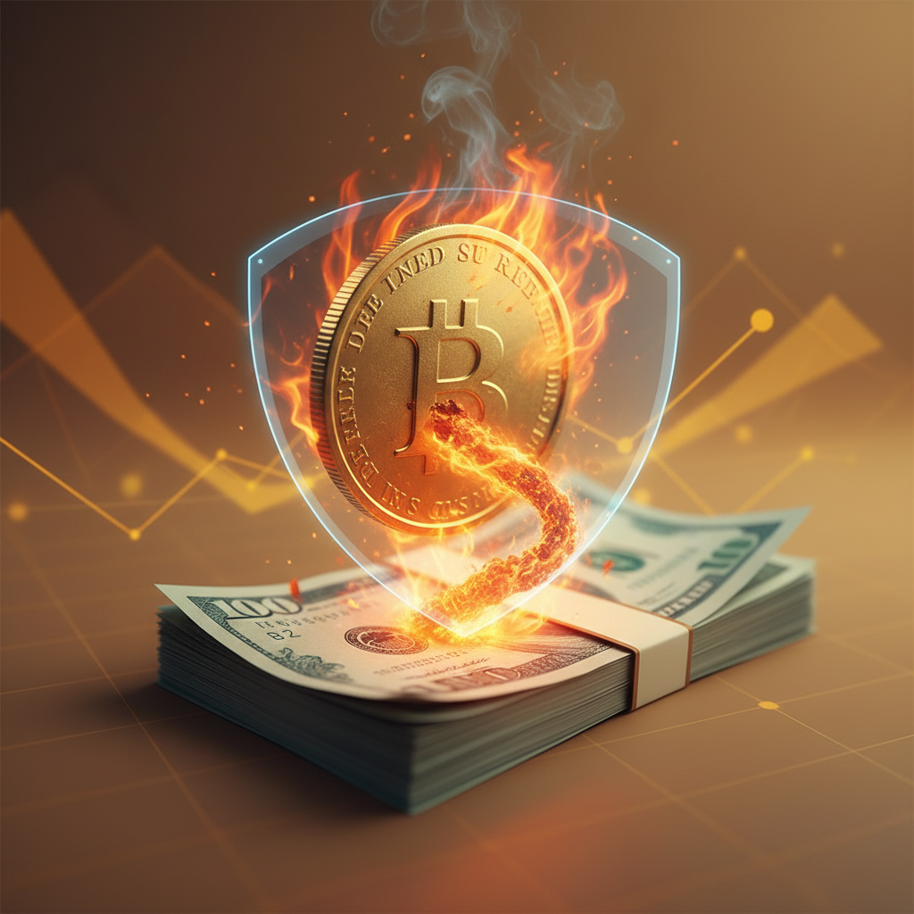 Enflasyonun parayı erittiği dramatik görsel: 2025 akıllı yatırım stratejileriyle finansal kalkanınızı oluşturun.