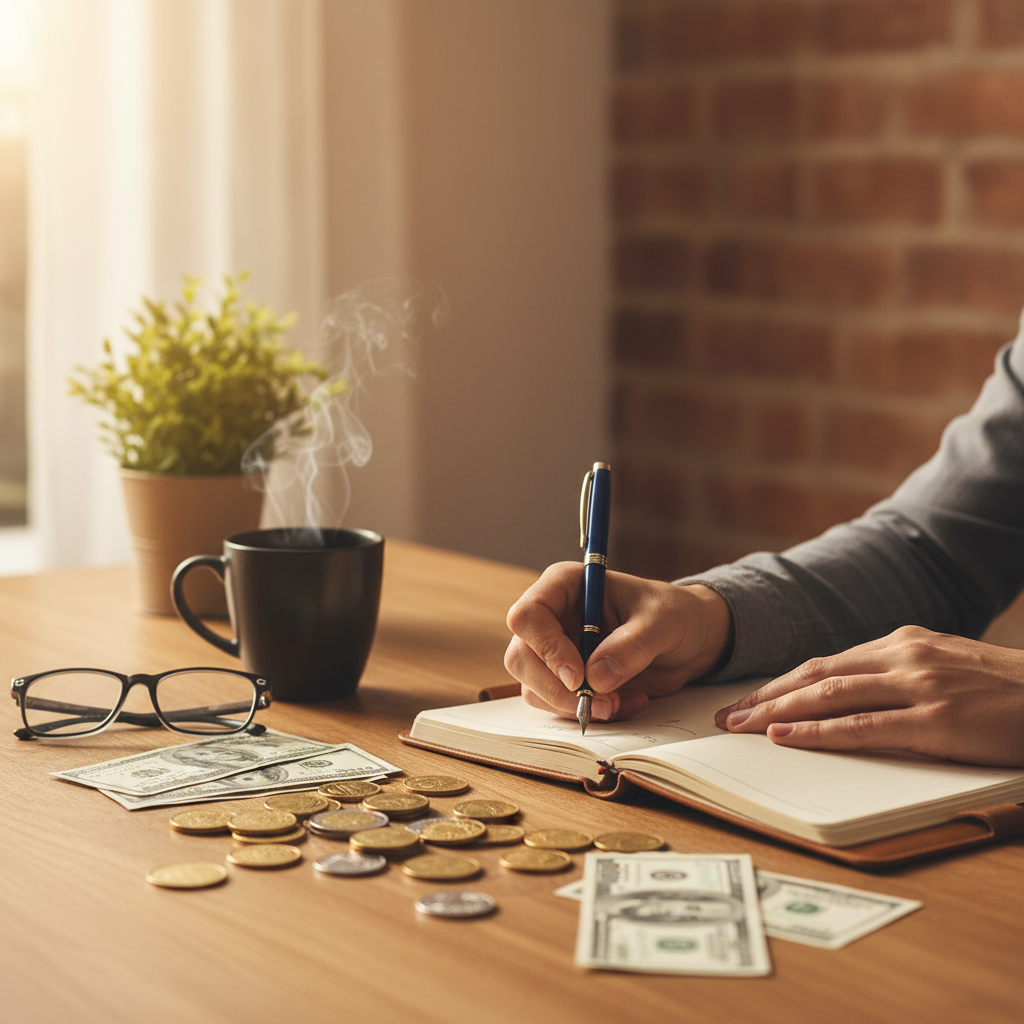 Masraflarını deftere yazarak bütçesini yöneten kişi, enflasyona karşı akıllı finansal kalkanını oluşturuyor. 2025 yatırım stratejileri için notlar.