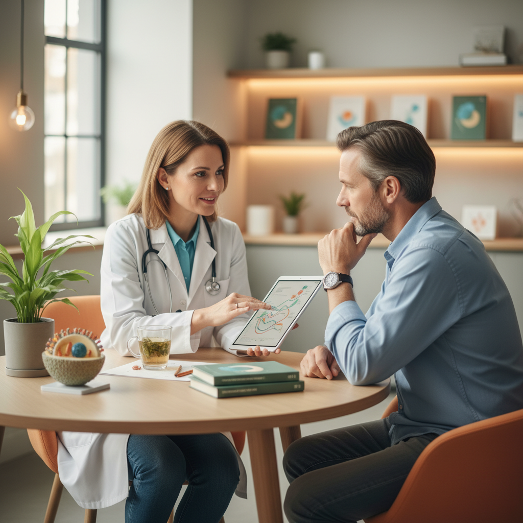 Fonksiyonel tıp uzmanı ve hasta, bütünsel sağlık ve kronik hastalık kök nedenlerini empatiyle modern klinikte konuşuyor.