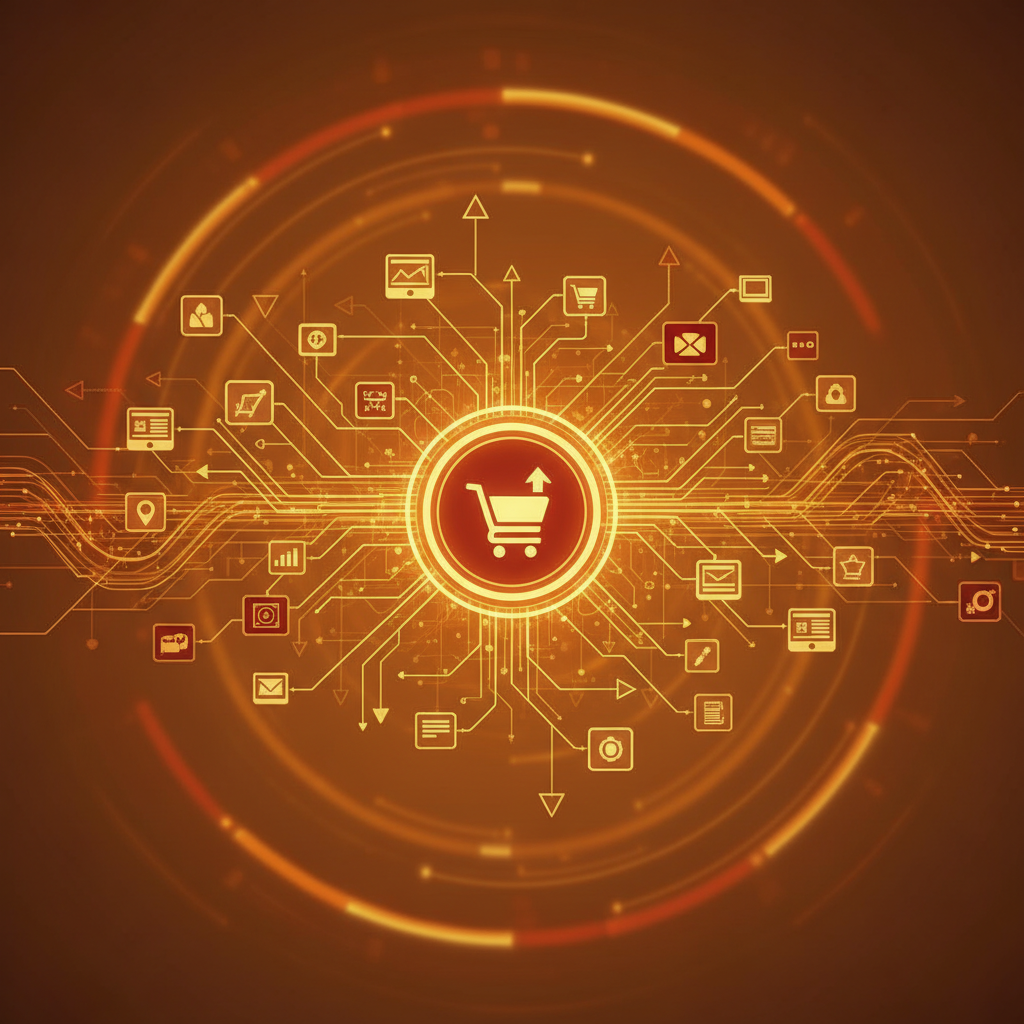 E-ticaret sitenizin dijital otoritesini ve backlink gücünü gösteren karmaşık web ağı. 2025 SEO stratejileriyle zirveye taşıyın.