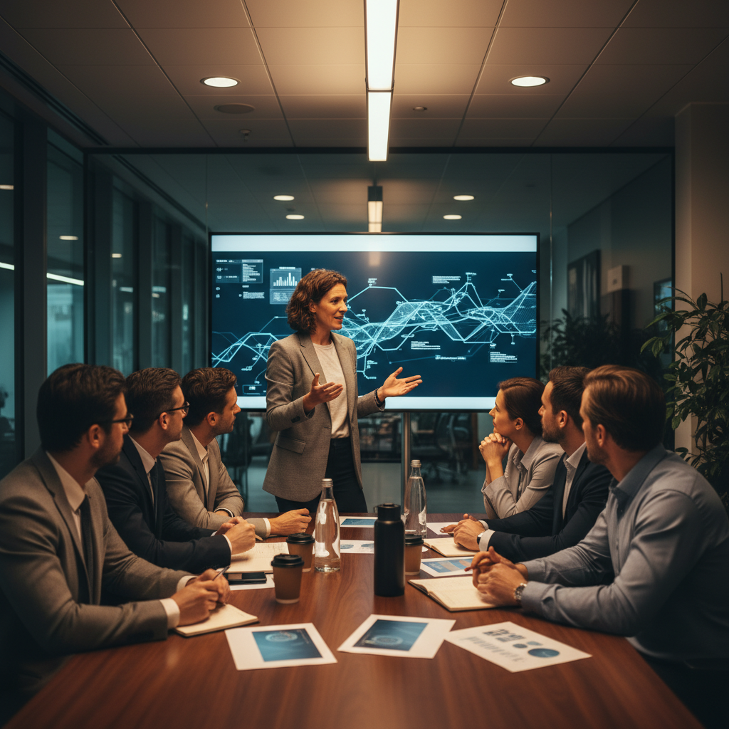 Kurucu, melek yatırımcılara startup fikrini sunarken. Türkiye'de girişim finansmanı ve akıllı yatırım stratejileri rehberi.