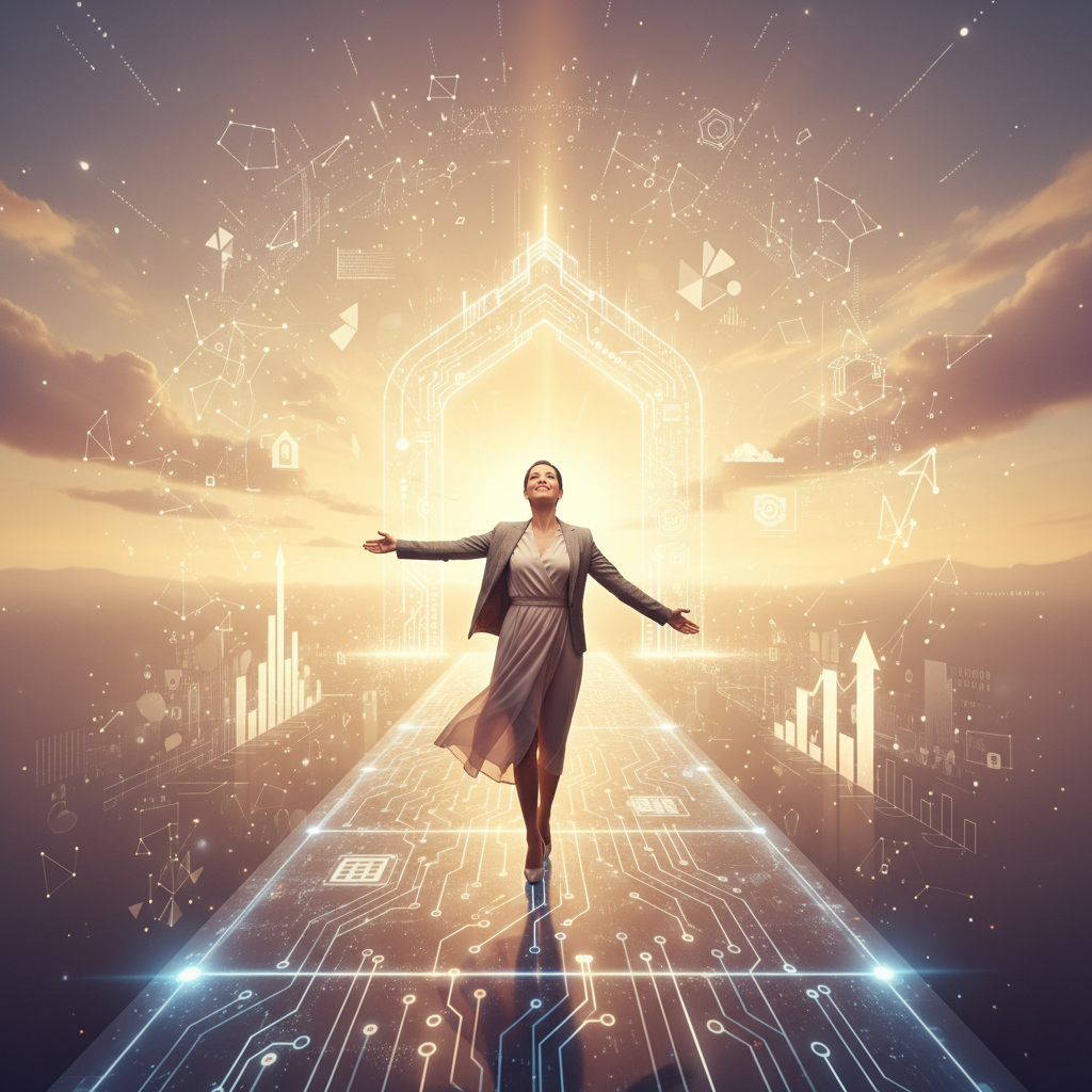 Online eğitimlerle kariyerini dönüştüren, geleceğe umutla bakan kişi. Türkiye'de yeni yetkinliklerle güçlü kariyer yolu.