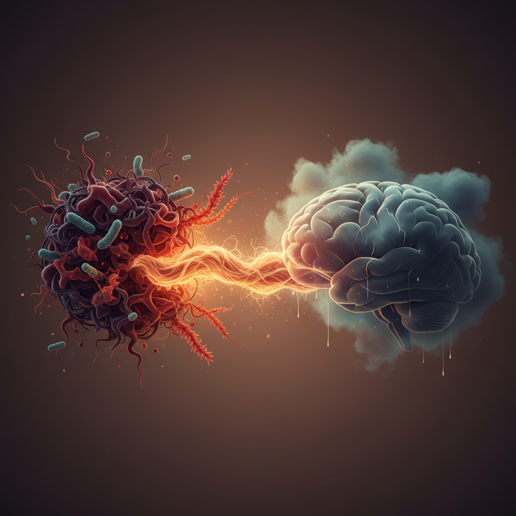 Dengesiz bağırsak mikrobiyotası ile stresli beyin arasındaki bilimsel bağlantı. Ruh hali ve bağırsak sağlığı ilişkisi.