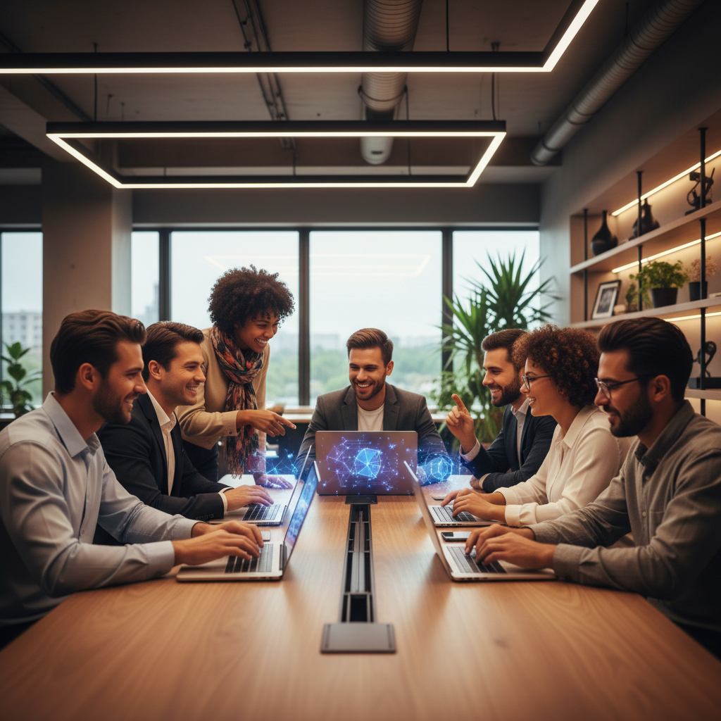 Prompt mühendisliği ve yapay zeka online kursunda, yapay zeka modellerinden maksimum verim almak için öğrenen çeşitli kişiler.