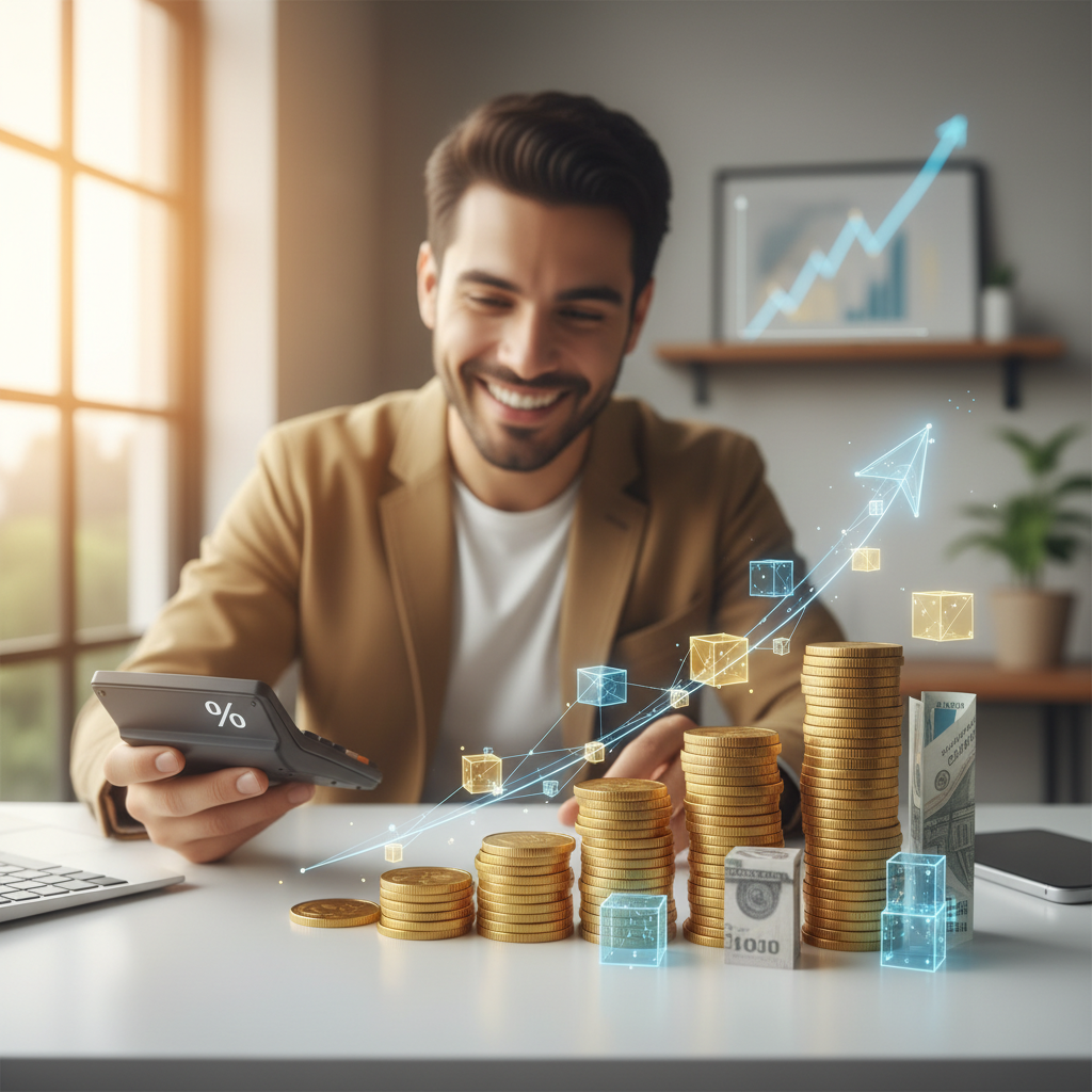 Hesap makinesiyle %30 devlet katkısı sayesinde büyüyen BES birikimine mutlu bakan kişi. 2025 emeklilik faydaları.