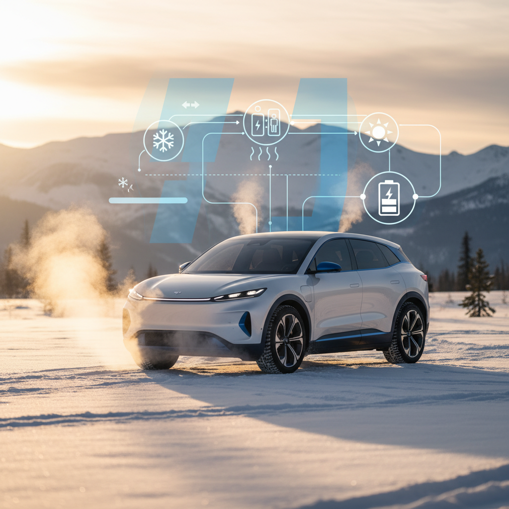 Karlı ortamda ısı pompası faydalarıyla elektrikli araç. Alım rehberi: kış performansı, menzil ve şarj avantajları.