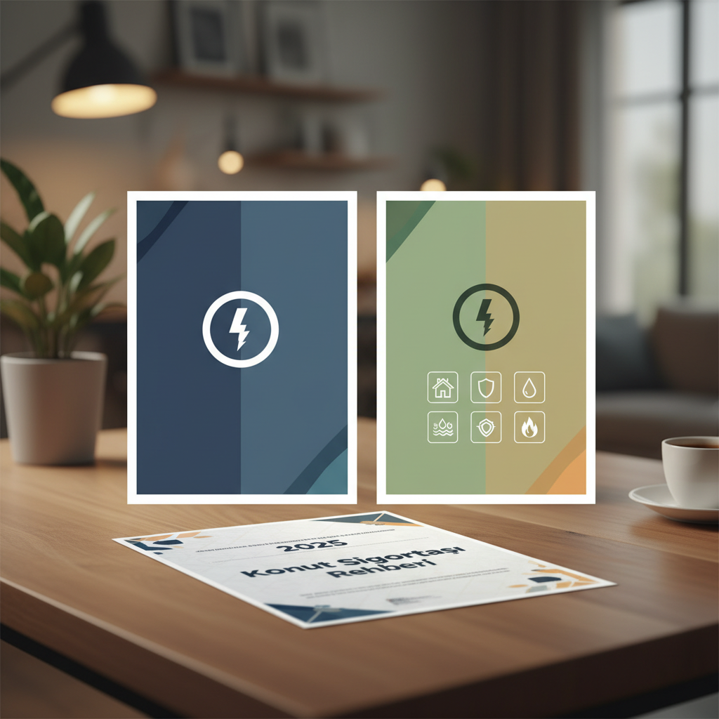 2025 DASK ve konut sigortası poliçelerinin infografik karşılaştırması. Deprem ve geniş kapsamlı ev sigortası teminatlarını gösteren açıklayıcı görsel.